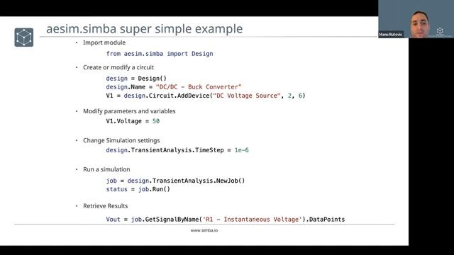 [USA session] Explore the Power of SIMBA Python in Power Electronics Simulation смотреть онлайн