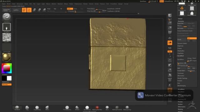 Пример альф в программе Zbrush для имитации камня, каменной плитки, скалы, кирпичной кладки смотреть онлайн