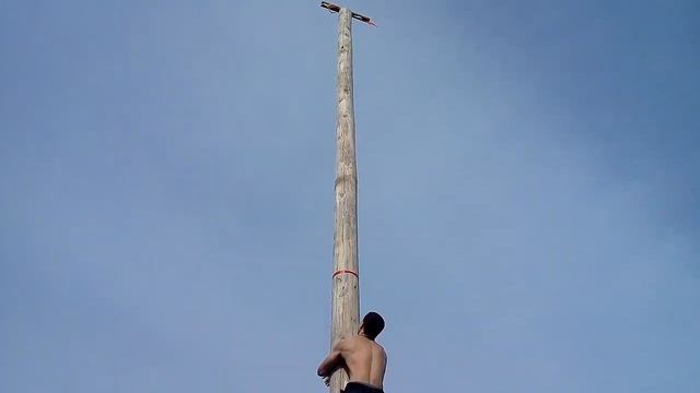 Масленичный столб. Лазания. смотреть онлайн