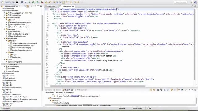 PHP 2 - Milestone 3 - 02 - Add a navbar using Bootstrap CSS смотреть онлайн