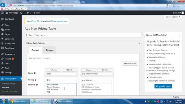 How to use Pricing Tables in Word press Website? Wordpress Tutorial # 12 смотреть онлайн