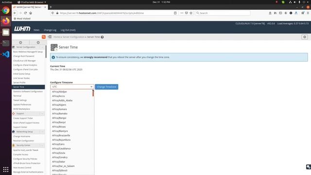 Change Time Zone in Cpanel WHM Server смотреть онлайн