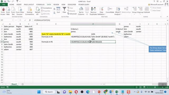 The Excel SUMIFS Function | Sum with multiple conditions | Excel For Beginners смотреть онлайн