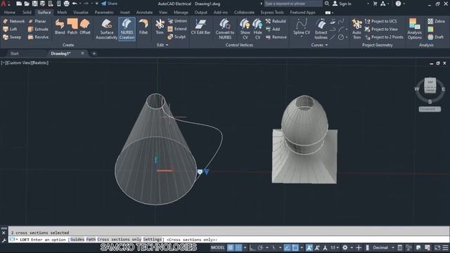 AutoCAD 2022 3D surface modeling (loft, blend, patch)|PART-19| AutoCAD 3D tutorial in Tamil смотреть онлайн
