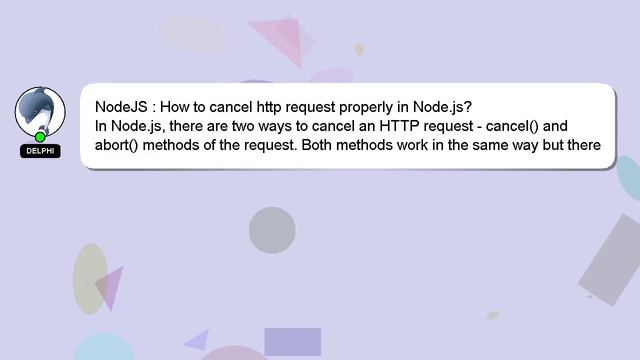NodeJS : How to cancel http request properly in Node.js? смотреть онлайн