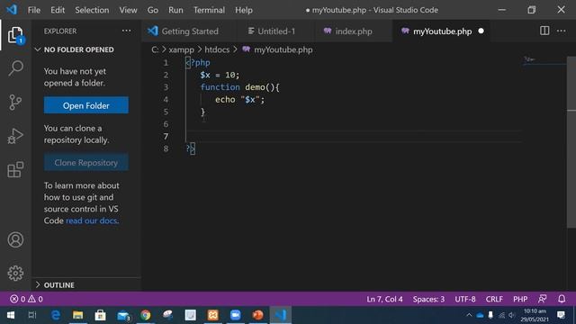PHP Variables Scope смотреть онлайн