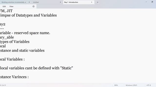3. Types of Variables in Java local instance and static смотреть онлайн