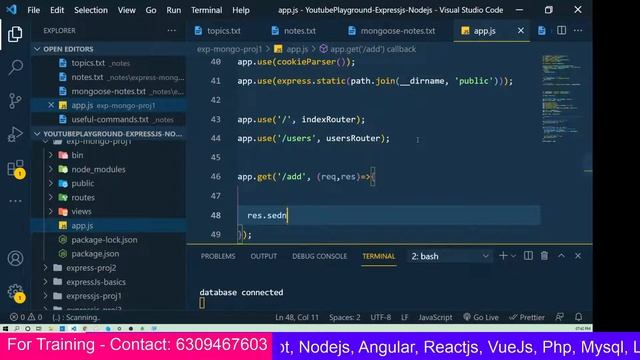 #3 EXPRESSJS TUTORIALS IN TELUGU - MONGODB CREATE смотреть онлайн