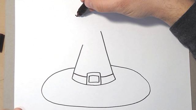 How to Draw a Witch Hat - VERY EASY - FOR KIDS смотреть онлайн