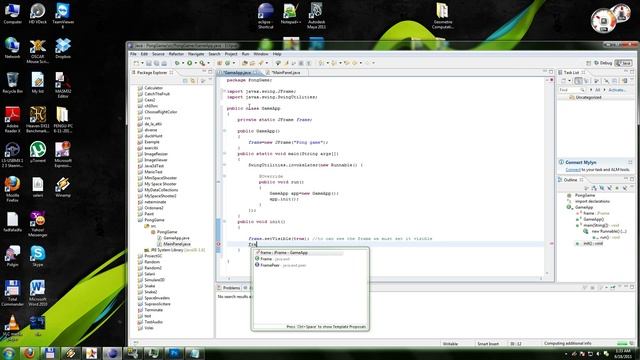 How to make a simple pong game in java-tutorial 1 смотреть онлайн