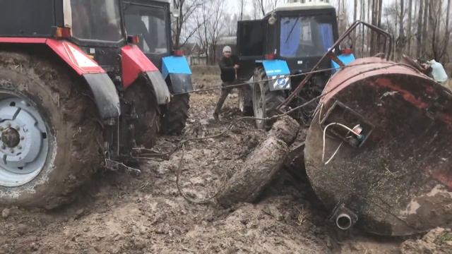 Застрял в грязи мтз82.1 мтз892.2
