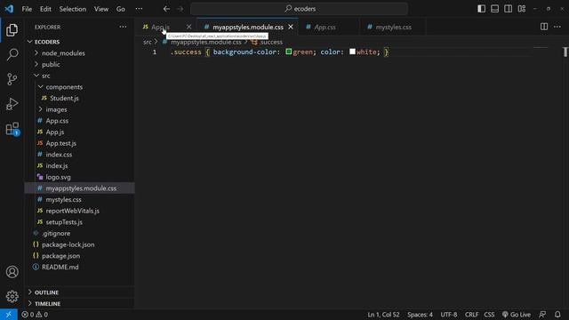 006 css modules in react application. смотреть онлайн