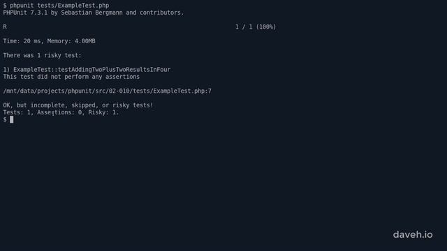 Testing with PHPUnit: an introduction to assertions смотреть онлайн