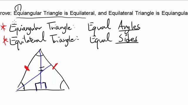 Prove: Equiangular Triangle is Equilateral, and Equilateral Triangle is Equiangular смотреть онлайн