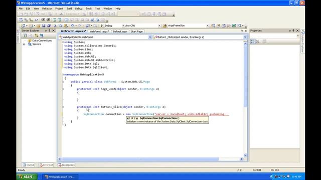 C Sharp ASP.NET Tutorial 1 (Connecting to a SQL Database) смотреть онлайн