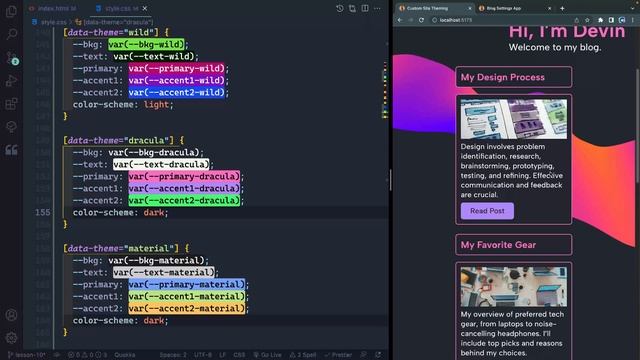 Custom Site Theme Picker Tutorial #10 - Additional Colours & Themes смотреть онлайн