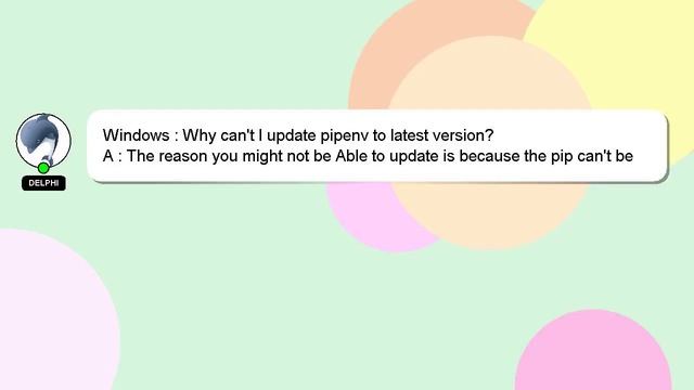Windows : Why can't I update pipenv to latest version? смотреть онлайн