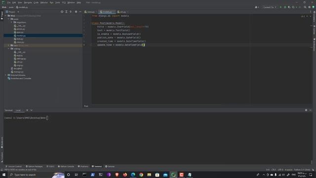 ایجاد جداول برای اپ پست و کار با Models - قسمت سوم смотреть онлайн