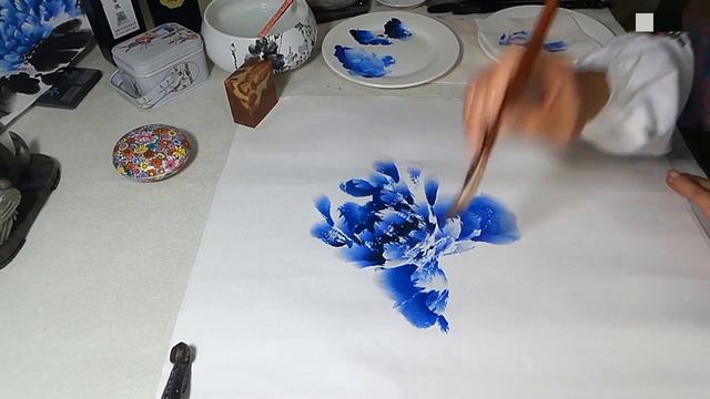 Chinese Brush Painting: Blue Peony смотреть онлайн