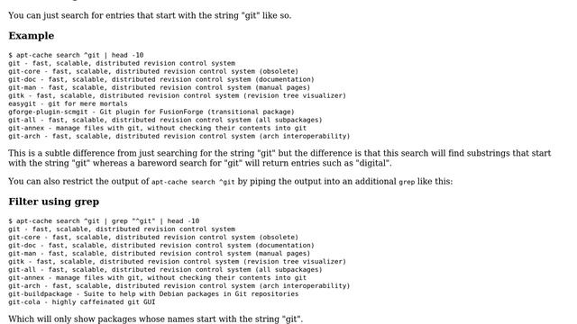 Unix & Linux: Why am I getting so many hits searching for "git" in the apt cache? (2 Solutions!!) смотреть онлайн