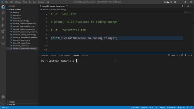 Escape Characters in Python || Escape Sequence || Python Tutorial Part #20 смотреть онлайн