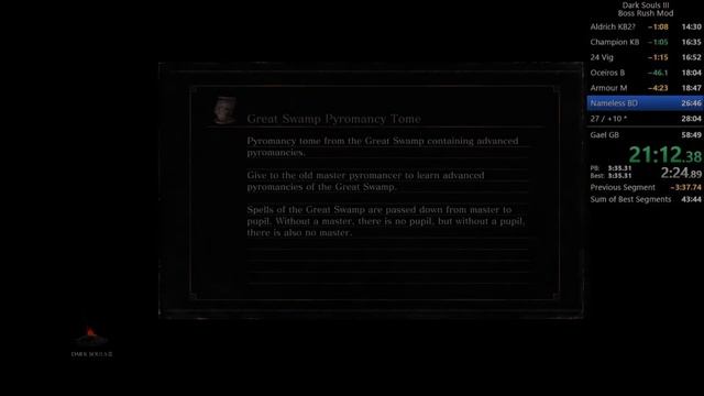 Dark Souls III | Bossrush Mod | Speedrun 42:49 [PB] смотреть онлайн
