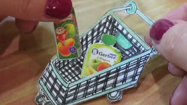 ТЕЛЕЖКА и КОРЗИНКА для ПРОДУКТОВ// ДЛЯ КУКОЛ //БУМАЖНЫХ// В МАГАЗИН смотреть онлайн