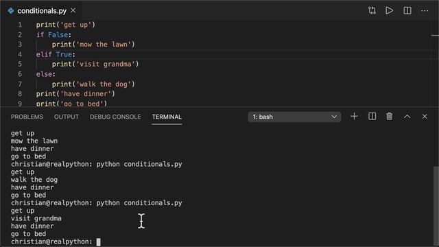 Conditional Statements in Python (if/else/elif) смотреть онлайн