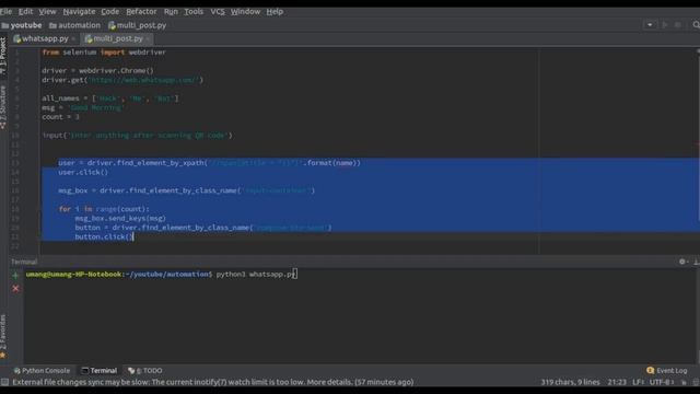Whatsapp Post Multi Users - Python Script смотреть онлайн