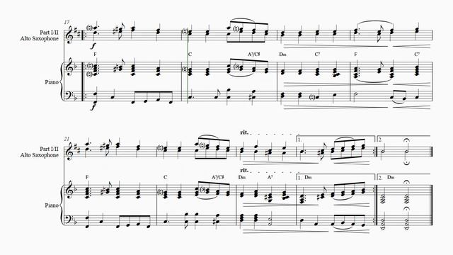 Ukrainian National Anthem - Shche ne Vmerla Ukrayiny ni Slava ni volya - Alto Sax with Piano - F смотреть онлайн