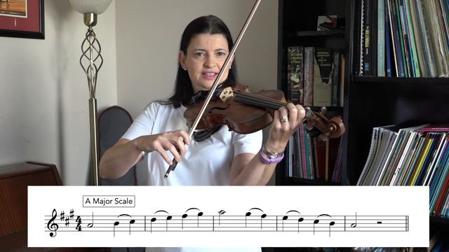 A Major Scale & Arpeggio, 1 Octave - Violin