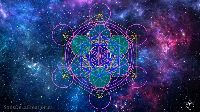 Animation 3D Cube de Metatron | Metatron's Cube 3D Animation - Flower of Life - Platonic Solids смотреть онлайн