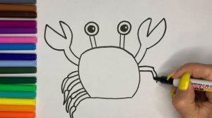 Рисование и раскраски для девочек!  Рисуем веселого крабика! \\ Творчество для девочек!