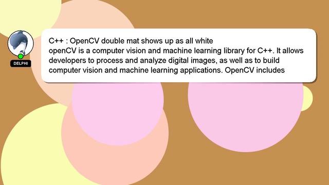 C++ : OpenCV double mat shows up as all white смотреть онлайн