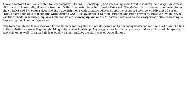 Drupal: Cross browser Issue with Drupal Bootstrap Navigation смотреть онлайн