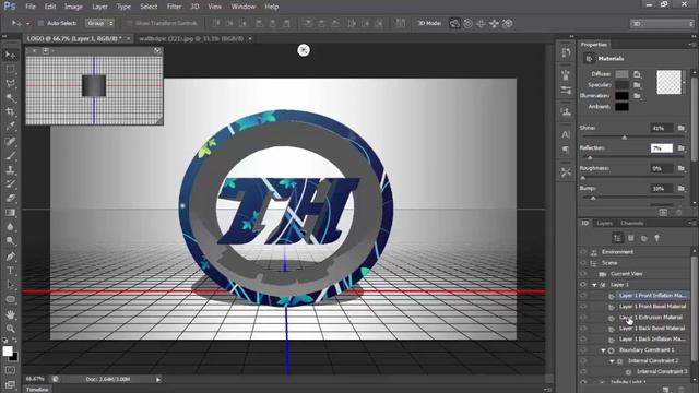 #PhotoshopCs6Tutorial Create 3D Logo In PhotoShop CS6 | How To Make 3D Text/Logo | смотреть онлайн