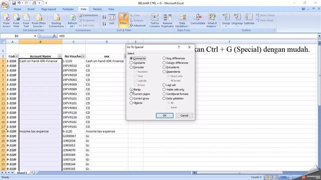 Cara Menggunakan Ctrl G / Special / blank pada excel untuk mempermudah pekerjaan. смотреть онлайн
