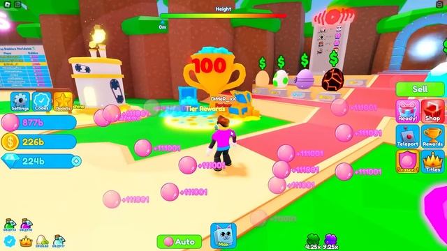 100 СЛОТОВ С НАГРАДАМИ В ОБНОВЛЕНИИ СИМУЛЯТОРА ЖВАЧКИ В РОБЛОКС! BUBBLE GUM CLICKER ROBLOX смотреть онлайн