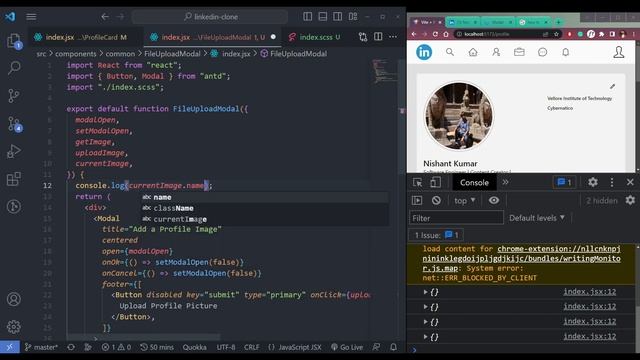 Build a Linkedin Clone using React and Firebase - Designing the File Upload Modal смотреть онлайн