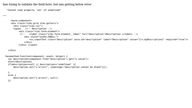 Salesforce: Uncaught Action failed:[Cannot read property 'set' of undefined] смотреть онлайн
