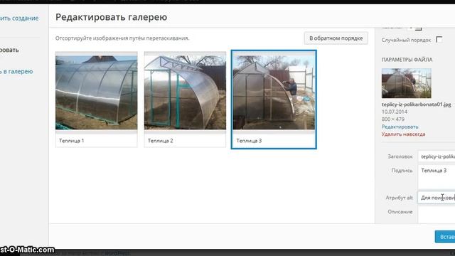 Как вставить фотогалерею на сайт в Wordpress смотреть онлайн