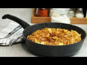 Пышный пирог с яблоками на сковороде. Готовлю пирог не включая духовку