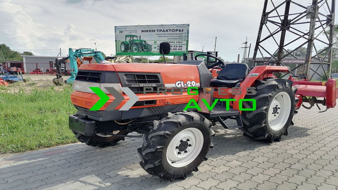 KUBOTA GL29 японский мини трактор Красноярск Гайдашовка 8и/1 реверс 4 цилиндра гидронаклон колея 110 смотреть онлайн