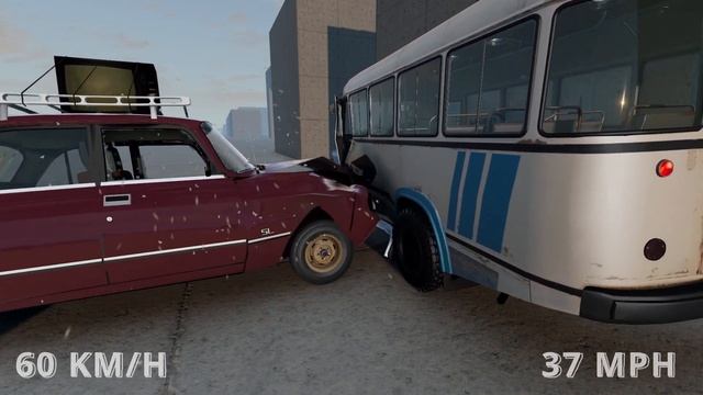 KAVZ 685 Vs AZLK 2140 | CRASH TEST | BeamNG.Drive