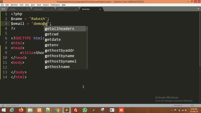 PHP Short echo tag : just use echo and see the output смотреть онлайн