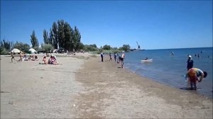 Кыргызстан. Город Балыкчи. Порт. Пляж. Набережная. Иссык Куль.