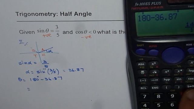 Given Sine Find Negative Cotangent of Half Angle смотреть онлайн