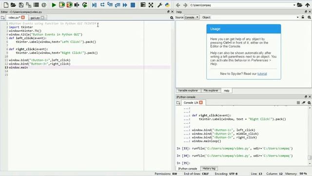 Button Events using Function in Python GUI смотреть онлайн