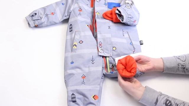 Утепленный комбинезон для малышей до 2 лет Deux par Deux арт w61s ss18 смотреть онлайн