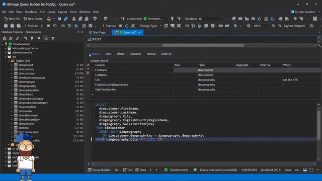 Designing SQL SELECT Query using dbForge Query Builder for MySQL смотреть онлайн